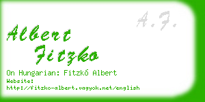 albert fitzko business card